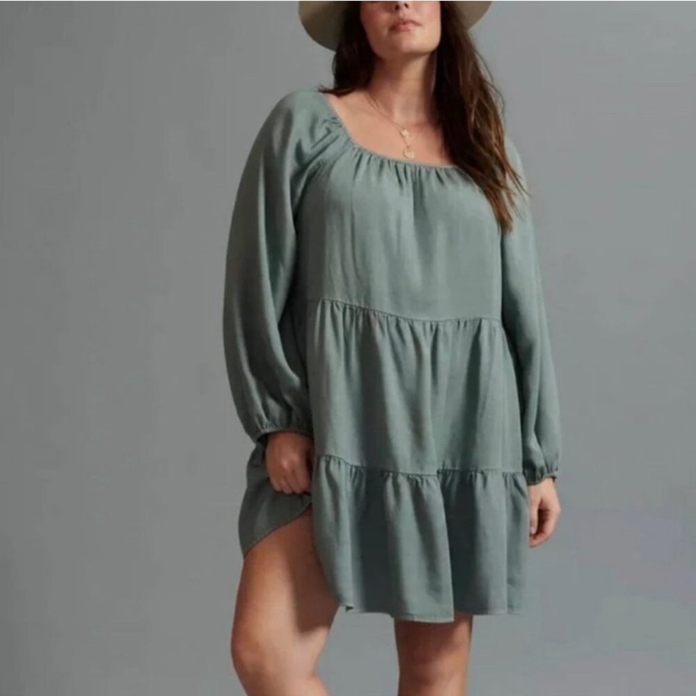 AMADI by Anthropologie Verity Tiered Tunic Dress